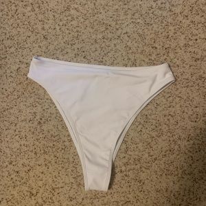 Shein white high leg high waist bikini bottoms